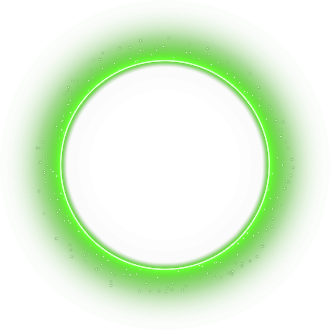 green glowing circle frame